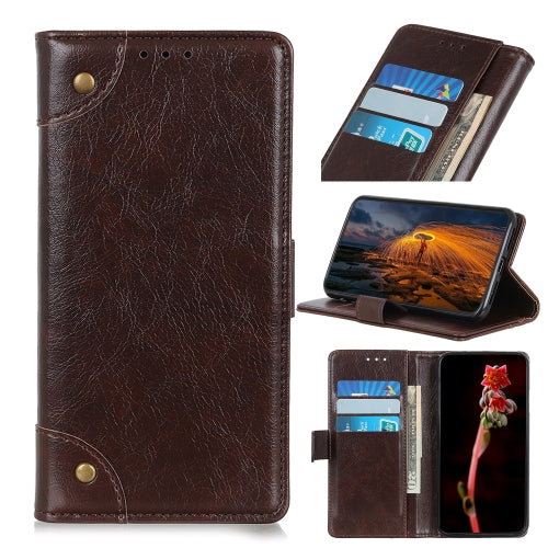 For Samsung Galaxy M14 Copper Buckle Nappa Texture Horizontal Flip Leather Phone Case(Coffee)