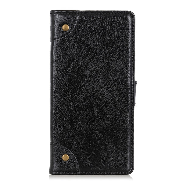 For Samsung Galaxy M14 Copper Buckle Nappa Texture Horizontal Flip Leather Phone Case(Black)