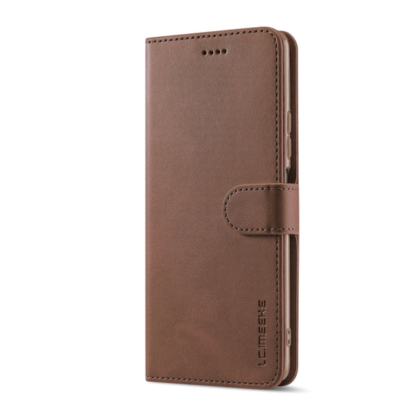 For Xiaomi Redmi Note 12 Pro 4G Global LC.IMEEKE Calf Texture Horizontal Flip Leather Case(Brown)