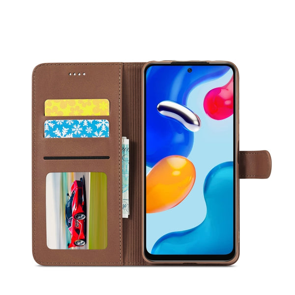 For Xiaomi Redmi Note 12 Pro 4G Global LC.IMEEKE Calf Texture Horizontal Flip Leather Case(Brown)