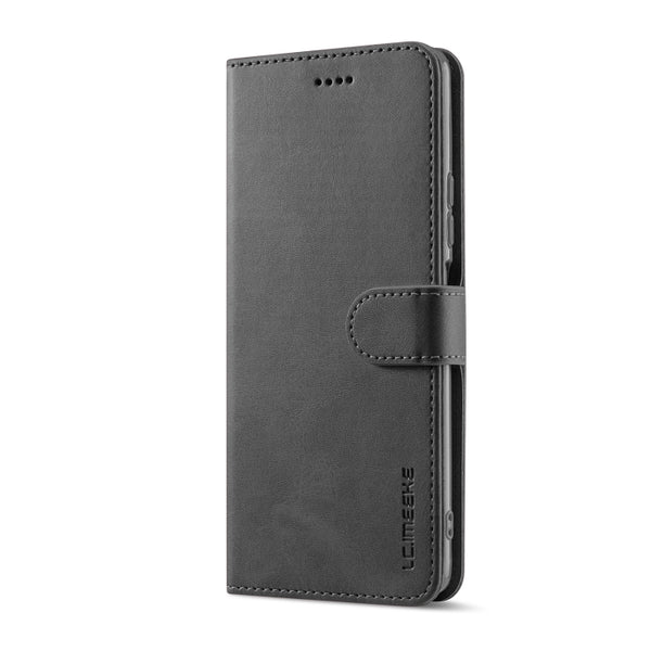 For Xiaomi Redmi Note 12 Pro 4G Global LC.IMEEKE Calf Texture Horizontal Flip Leather Case(Black)