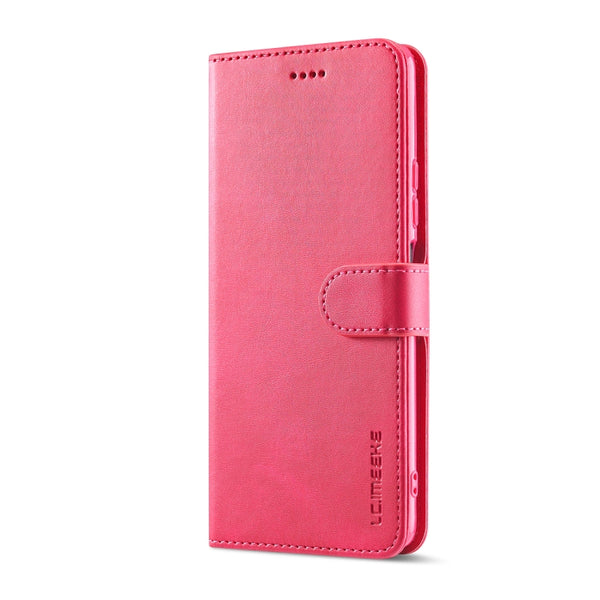 For Xiaomi Redmi Note 12 Pro 4G Global LC.IMEEKE Calf Texture Horizontal Flip Leather Case(Red)