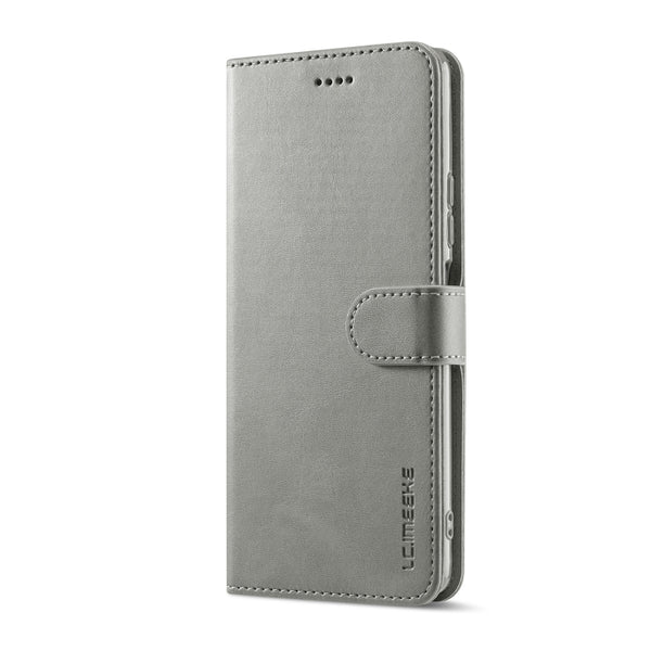 For Xiaomi Redmi Note 12 Pro 4G Global LC.IMEEKE Calf Texture Horizontal Flip Leather Case(Grey)