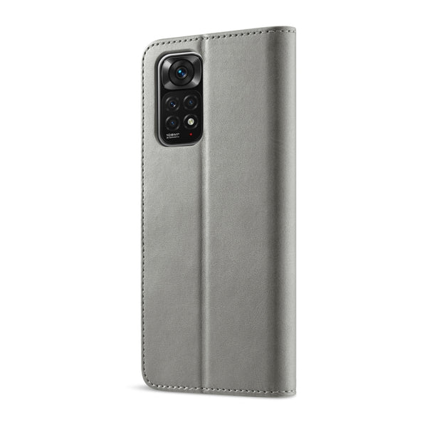 For Xiaomi Redmi Note 12 Pro 4G Global LC.IMEEKE Calf Texture Horizontal Flip Leather Case(Grey)
