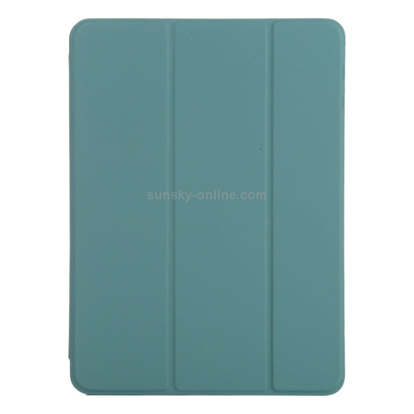 Horizontal Flip Ultra-thin Non-buckle Magnetic PU Leather Tablet Case With Three-folding H...(Green)