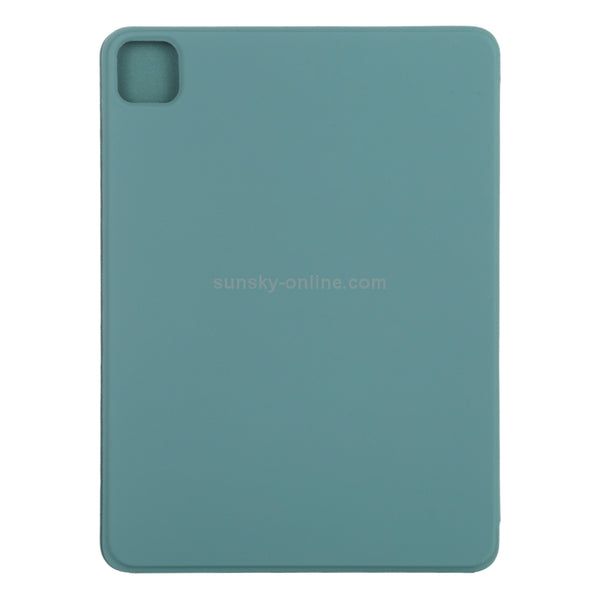 Horizontal Flip Ultra-thin Non-buckle Magnetic PU Leather Tablet Case With Three-folding H...(Green)