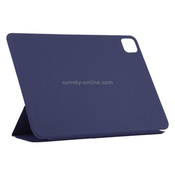 Horizontal Flip Ultra-thin Non-buckle Magnetic PU Leather Tablet Case With Three-foldi...(Dark Blue)