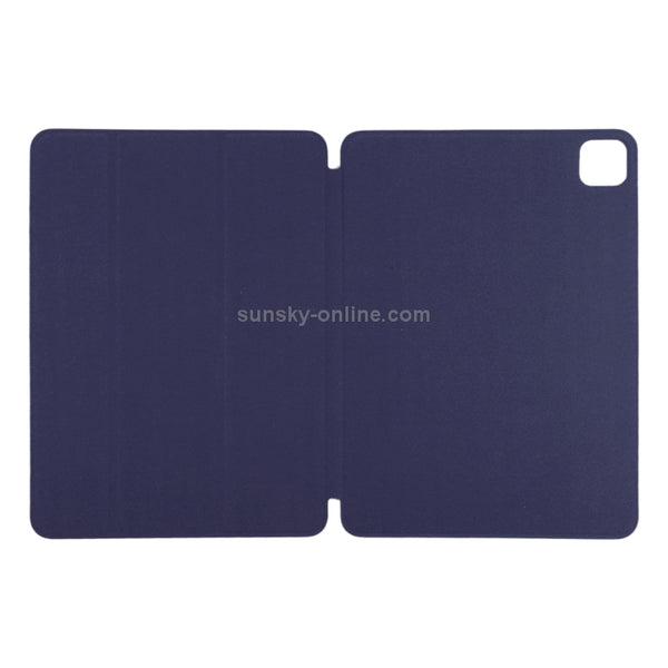 For iPad Pro 12.9 inch(2020) Horizontal Flip Ultra-thin Double-sided Clip Non-buckle M...(Dark Blue)