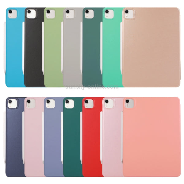 For iPad Pro 12.9 inch(2020) Horizontal Flip Ultra-thin Double-sided Clip Non-buckle Magnet...(Pink)