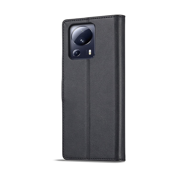 For Xiaomi 13 Lite LC.IMEEKE Calf Texture Horizontal Flip Leather Case(Black)