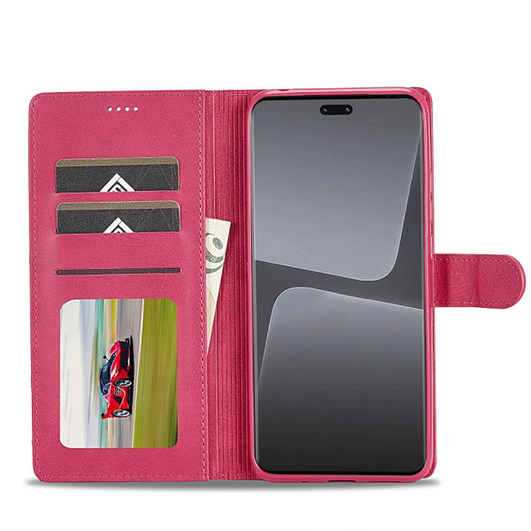 For Xiaomi 13 Lite LC.IMEEKE Calf Texture Horizontal Flip Leather Case(Red)