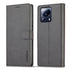 For Xiaomi 13 Lite LC.IMEEKE Calf Texture Horizontal Flip Leather Case(Grey)