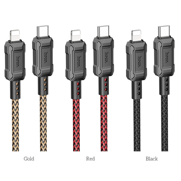 hoco X94 Leader PD 20W USB-C Type-C to 8 Pin Charging Data Dable, Length:1m(Red)