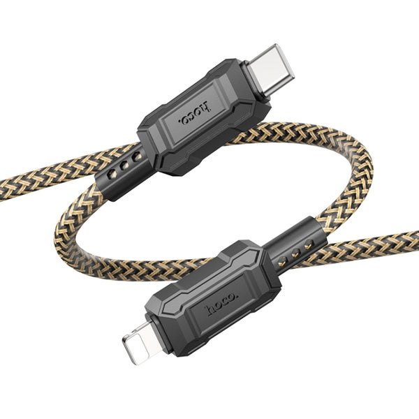 hoco X94 Leader PD 20W USB-C Type-C to 8 Pin Charging Data Dable, Length:1m(Gold)