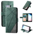 For Samsung Galaxy S10e Skin Feel Splicing Horizontal Flip Leather Case with Holder & Card...(Green)