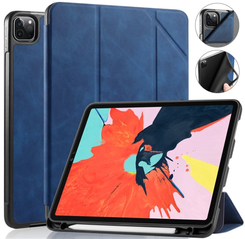 For iPad Pro 11 (2020) DG.MING See Series Horizontal Flip Leather Tablet Case with Holder &...(Blue)