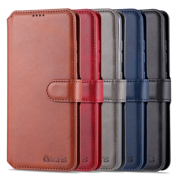 For Samsung Galaxy S20 Ultra AZNS Calf Texture Horizontal Flip Leather Case, with Holder &...(Brown)