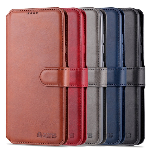 For Samsung Galaxy S20 Ultra AZNS Calf Texture Horizontal Flip Leather Case, with Holder & ...(Grey)