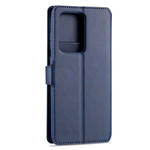 For Samsung Galaxy S20 Ultra AZNS Calf Texture Horizontal Flip Leather Case, with Holder & ...(Blue)