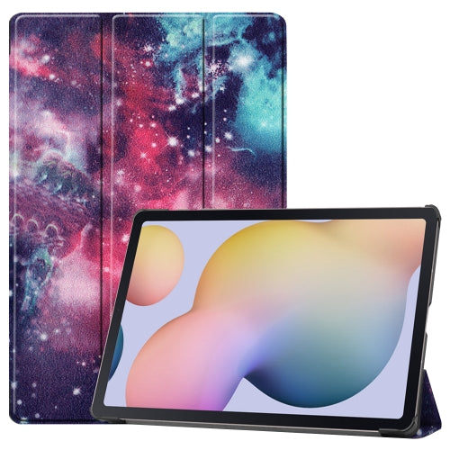 For Samsung Galaxy Tab S8 Tab S8 Plus Tab S7 FE Tab S7 Custer Painted PU Leather C...(Galaxy Nebula)