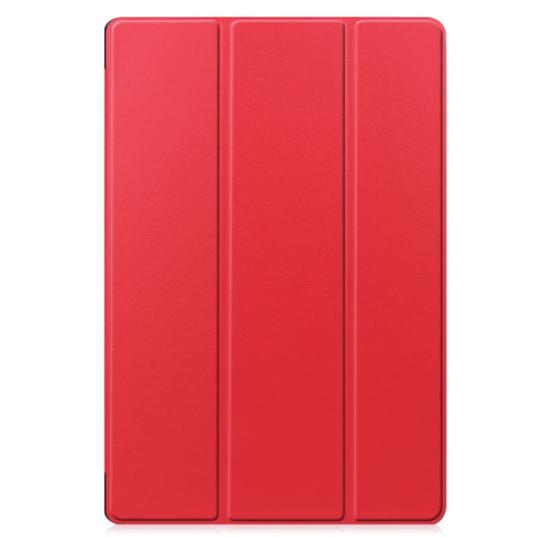 For Samsung Galaxy Tab S8 Tab S8 Plus Tab S7 FE Tab S7 Custer Texture Smart PU Leather Case ...(Red)