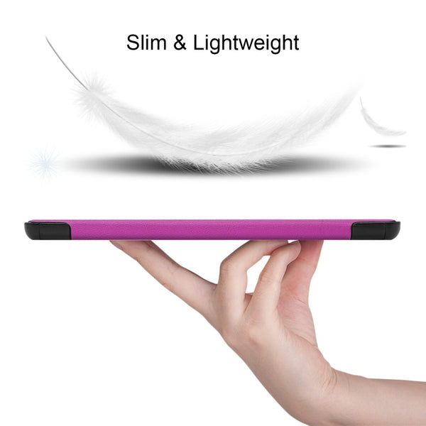 For Samsung Galaxy Tab S8 Tab S8 Plus Tab S7 FE Tab S7 Custer Texture Smart PU Leather Ca...(Purple)