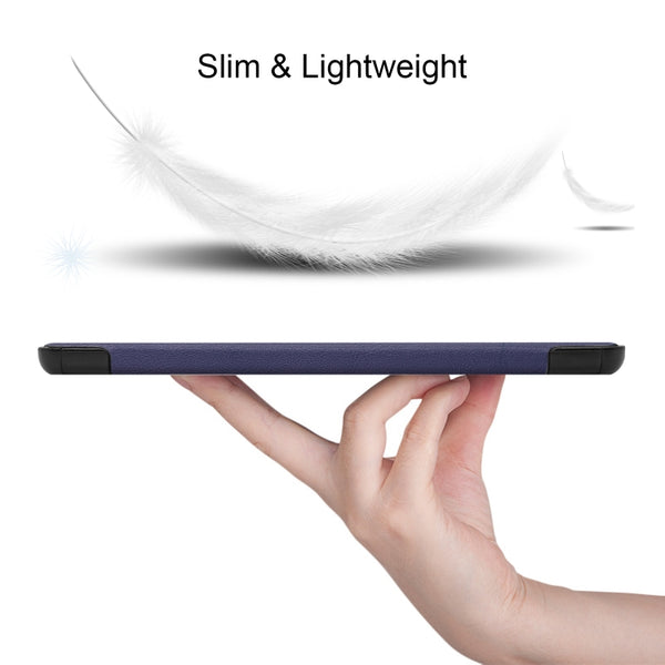 For Samsung Galaxy Tab S8 Tab S8 Plus Tab S7 FE Tab S7 Custer Texture Smart PU Leather...(Dark Blue)