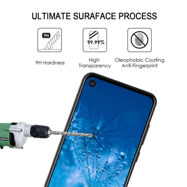 For Motorola Moto P40 Power Full Glue Full Screen Tempered G