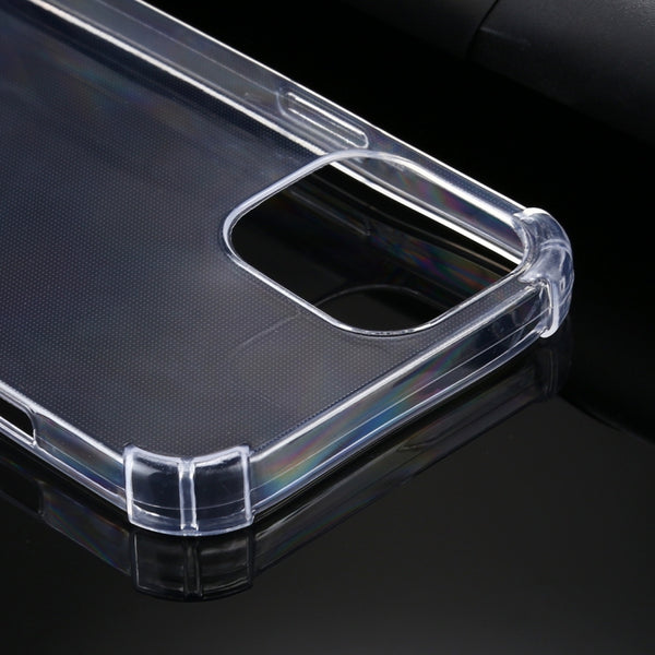 For iPhone 12 12 Pro Four-Corner Anti-Drop Ultra-Thin TPU Case(Transparent)
