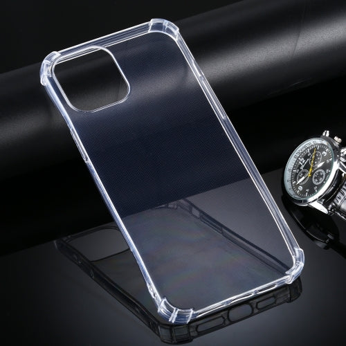 For iPhone 12 12 Pro Four-Corner Anti-Drop Ultra-Thin TPU Case(Transparent)