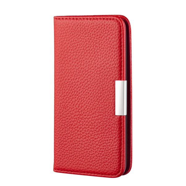 For iPhone 12 12 Pro Litchi Texture Horizontal Flip Leather Case with Holder & Card Slots(Red)