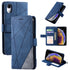 For iPhone XR Skin Feel Splicing Horizontal Flip Leather Case with Holder & Card Slots & Wa...(Blue)