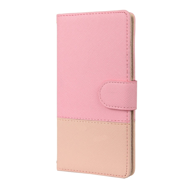 For Samsung Galaxy Note20 Color Splicing Horizontal Flip Leather Case with Holder & Card Sl...(Pink)