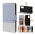 For Samsung Galaxy Note20 Color Splicing Horizontal Flip Leather Case with Holder & C...(Light Blue)