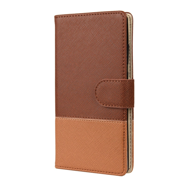 For Samsung Galaxy Note20 Color Splicing Horizontal Flip Leather Case with Holder & Card S...(Brown)