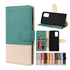 For Samsung Galaxy Note20 Color Splicing Horizontal Flip Leather Case with Holder & Card S...(Green)