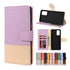 For Samsung Galaxy Note20 Color Splicing Horizontal Flip Leather Case with Holder & Card ...(Purple)