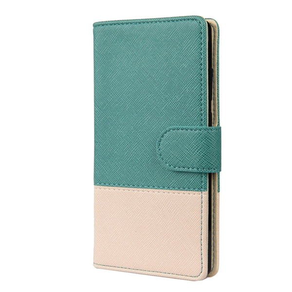 For Samsung Galaxy Note20 Ultra Color Splicing Horizontal Flip Leather Case with Holder & ...(Green)