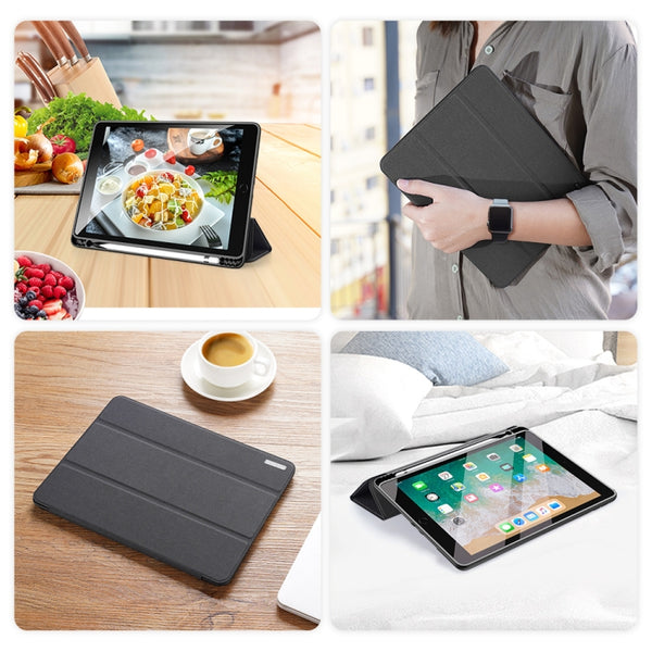 For iPad 9.7 inch(2017) 9.7 inch(2018) iPad 6 DUX DUCIS Domo Series Horizontal Flip Magnet...(Black)