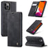 For iPhone 12 Pro Max CaseMe-013 Multifunctional Retro Frosted Horizontal Flip Leather Cas...(Black)