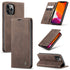 For iPhone 12 Pro Max CaseMe-013 Multifunctional Retro Frosted Horizontal Flip Leather Ca...(Coffee)