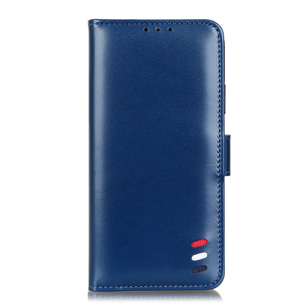 For iPhone 12 mini 3-Color Pearl Texture Magnetic Buckle Horizontal Flip PU Leather Case wi...(Blue)