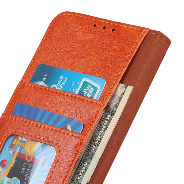 For Motorola Moto E7 Nappa Texture Horizontal Flip Leather Case with Holder & Card Slots ...(Orange)