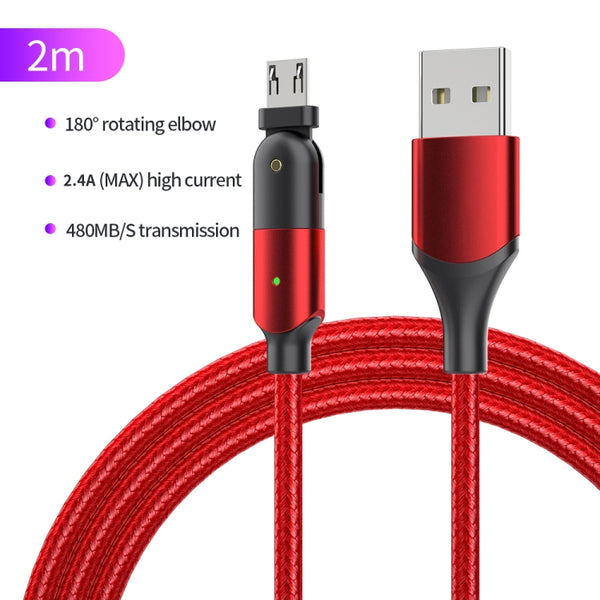 FXCM | WYA09 2.4A USB to Micro USB 180 Degree Rotating Elbow