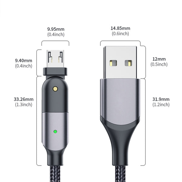 FXCM | WYA09 2.4A USB to Micro USB 180 Degree Rotating Elbow