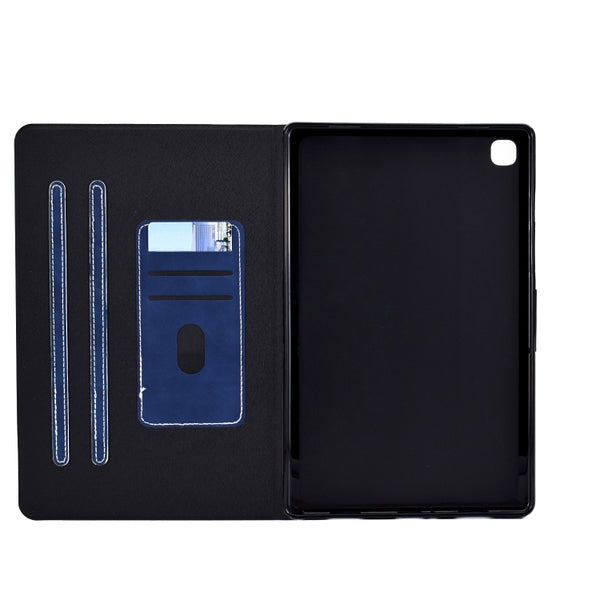 For Samsung Galaxy Tab A7 (2020) T500 Cowhide Texture Horizontal Flip Leather Case with Hol...(Blue)