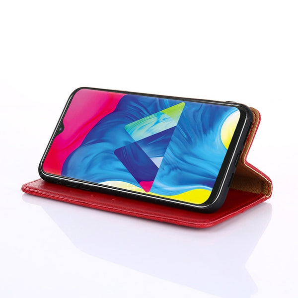 For Samsung Galaxy S10 Non-Magnetic Retro Texture Horizontal Flip Leather Case with Holder &...(Red)