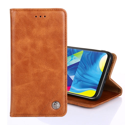 For Samsung Galaxy S10 Non-Magnetic Retro Texture Horizontal Flip Leather Case with Holder...(Brown)