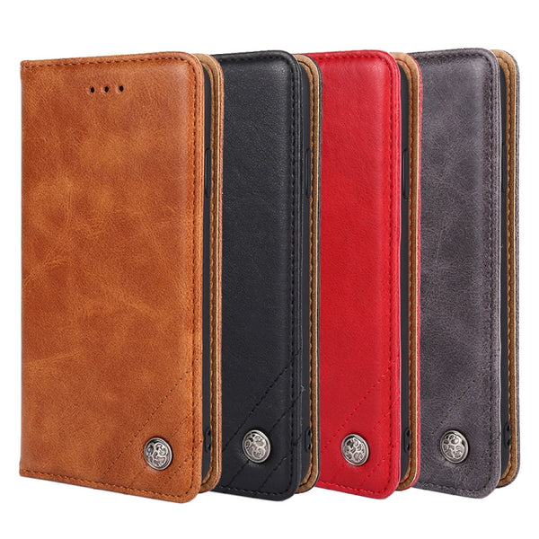 For Samsung Galaxy S10 Non-Magnetic Retro Texture Horizontal Flip Leather Case with Holder...(Brown)