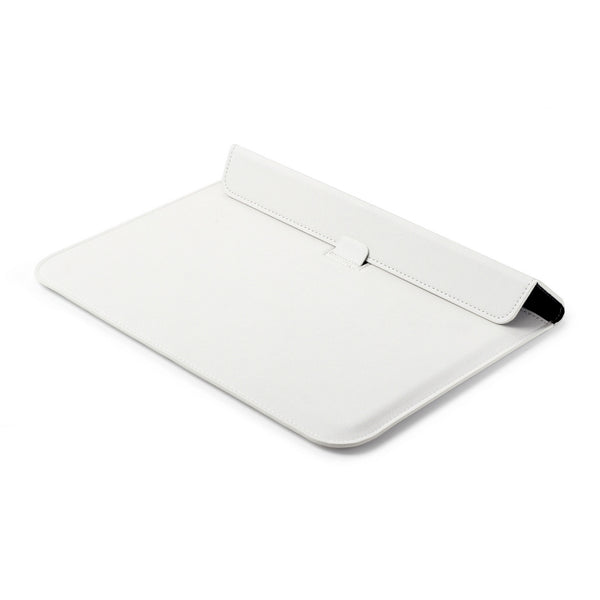 PU Leather Ultra-thin Envelope Bag Laptop Bag for MacBook Air Pro 11 inch, with Stand Func...(White)